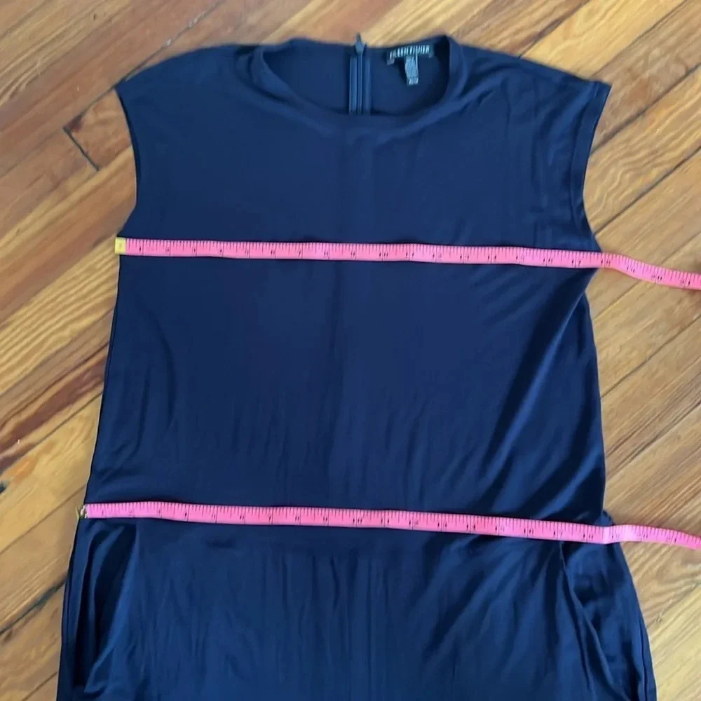 Eileen Fisher Cropped, Wide Leg, Lightweight Jumpsuit, Navy Blue - Sz XS, Fits M - Picture 6 of 9